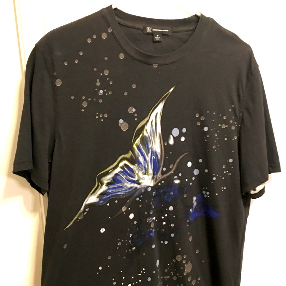 INC butterfly watercolor shirt